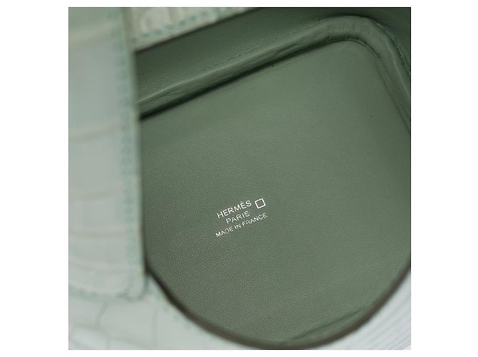 Hermès Borsa HERMES Picotin in Pelle Esotica Verde - 102916 - vista 7