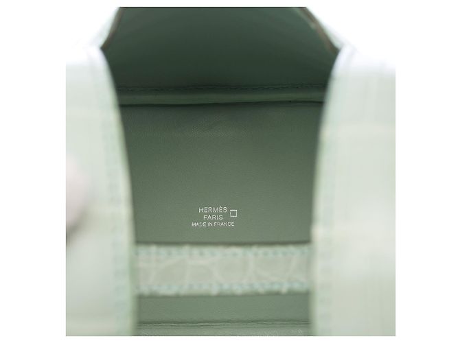 Hermès Borsa HERMES Picotin in Pelle Esotica Verde - 102916 - vista 9