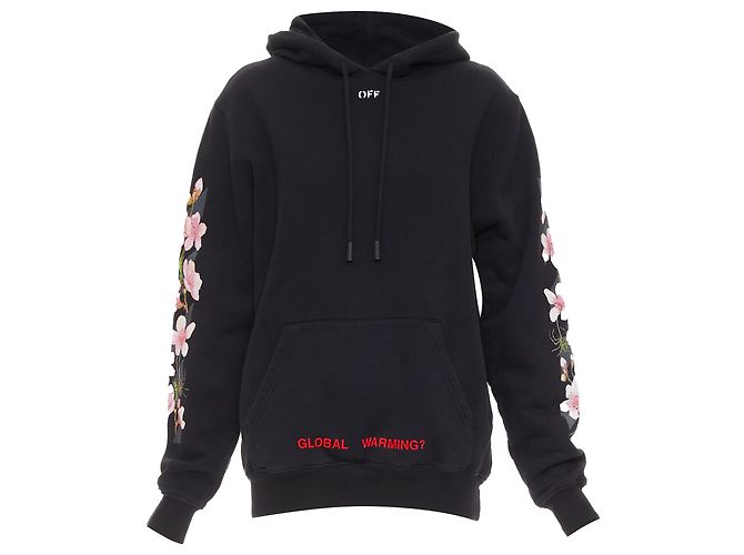 Hoodie brodé cerise Off White Ssense - vue 9