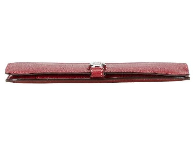 Portafoglio lungo in pelle Dogon GM di Hermès Rosso - vista 3