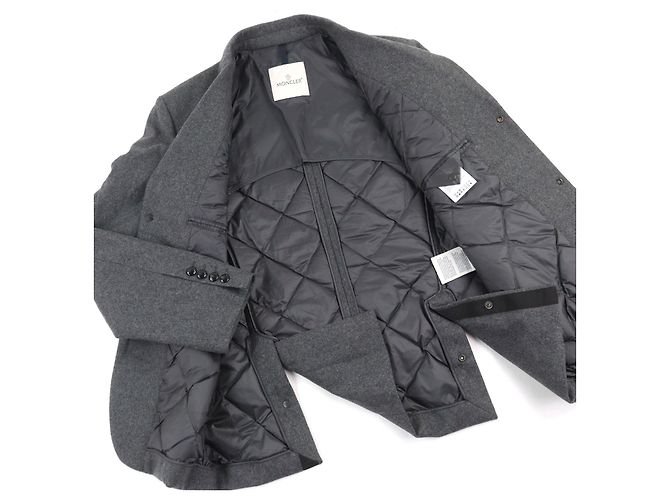 Moncler MILLEVACHES GIUBBOTTO Jaqueta de Down Marrom Cinza - vista 3