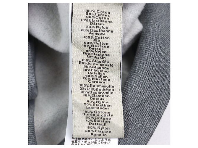 Sweatshirt aus Leder Metallerie au Carré von Hermès Braun Grau - Ansicht 7