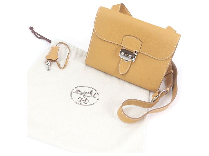 Borsa a Spalla Togo Adepesh di Hermès Beige - vista 2