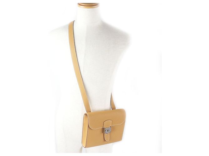 Borsa a Spalla Togo Adepesh di Hermès Beige - vista 3