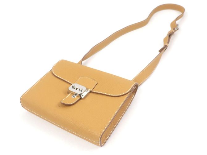 Borsa a Spalla Togo Adepesh di Hermès Beige - vista 6