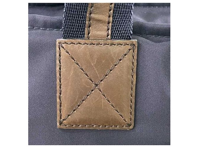 Sac fourre-tout en nylon et cuir bleu marine Gucci - vista 6