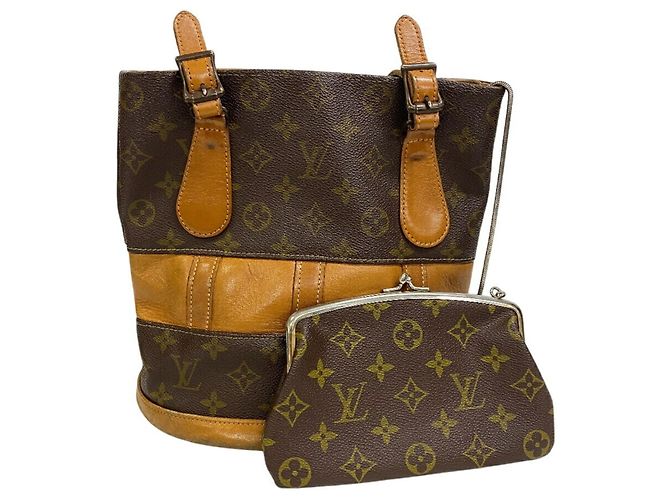 Louis Vuitton Bucket PM Monogram Handtasche Braun - Ansicht 9