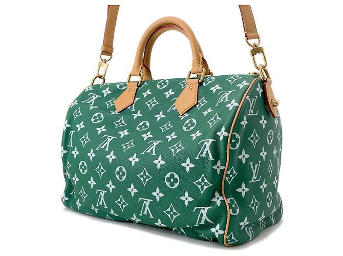 Borsa Boston Louis Vuitton Speedy P9 Bandoulière 40 Verde Verde chiaro - vista 2