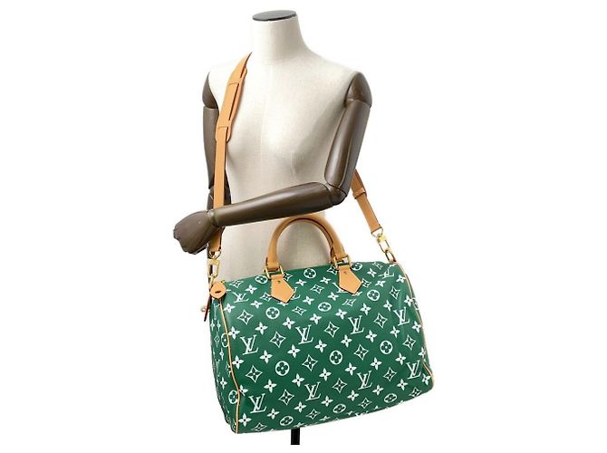 Borsa Boston Louis Vuitton Speedy P9 Bandoulière 40 Verde Verde chiaro - vista 5