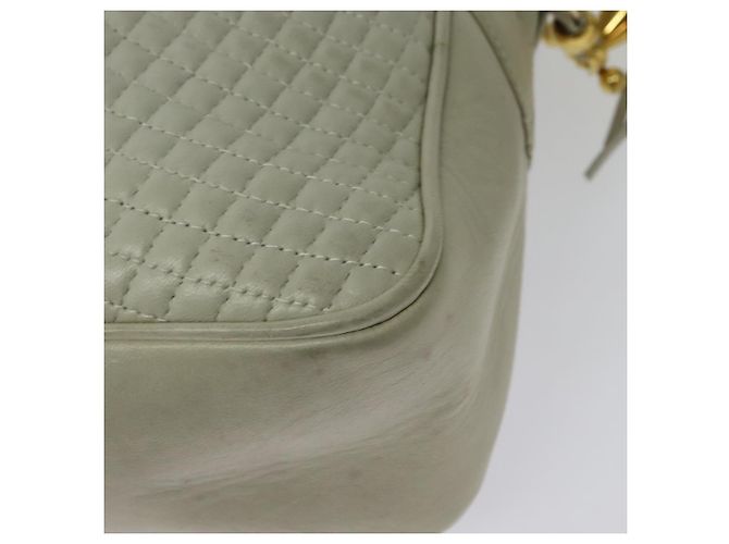 BALLY Borsa a Spalla con Catena Pelle Avorio Oro Auth 141066 D'oro Crudo - vista 10