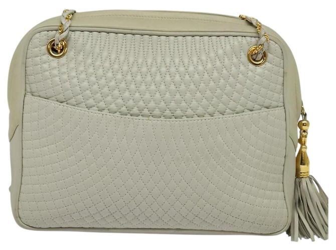 BALLY Borsa a Spalla con Catena Pelle Avorio Oro Auth 141066 D'oro Crudo - vista 2
