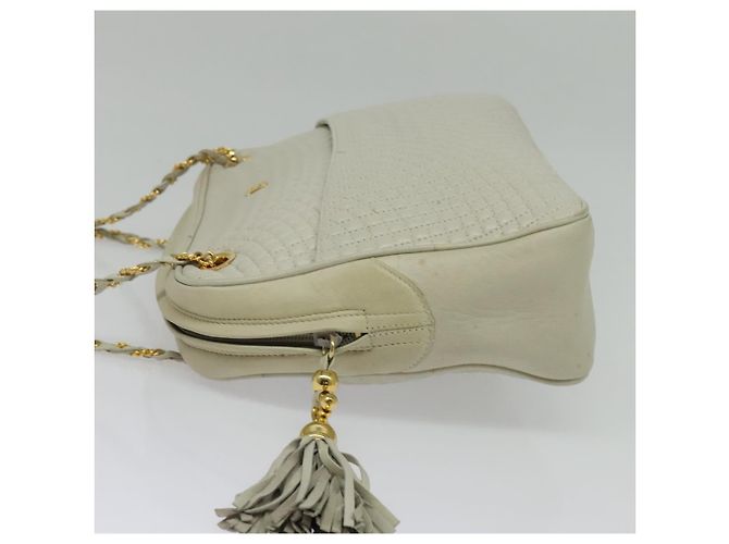 BALLY Borsa a Spalla con Catena Pelle Avorio Oro Auth 141066 D'oro Crudo - vista 3