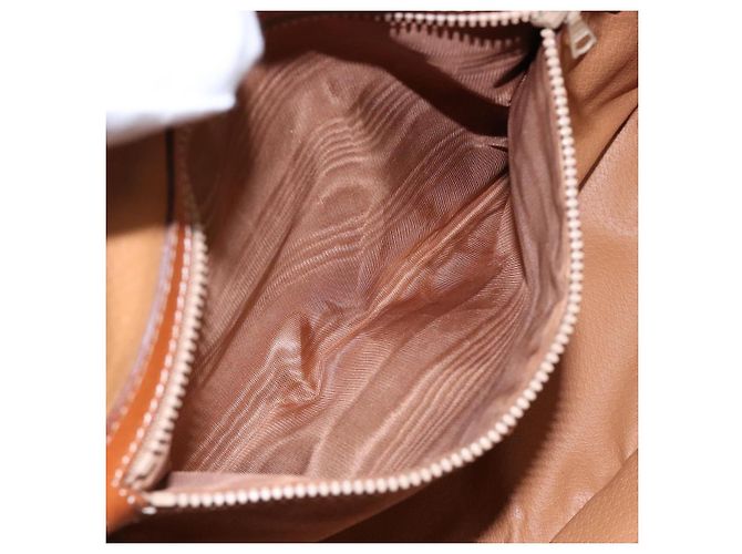 Céline Borsa a mano in tela Macadam CELINE in pelle PVC marrone oro Auth 141839 D'oro - vista 11