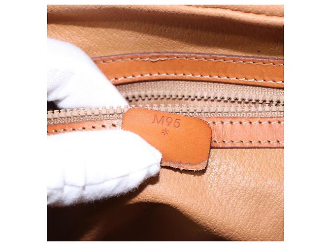 Céline Borsa a mano in tela Macadam CELINE in pelle PVC marrone oro Auth 141839 D'oro - vista 12