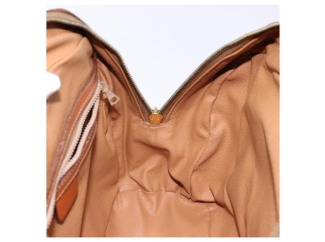 Céline Borsa a mano in tela Macadam CELINE in pelle PVC marrone oro Auth 141839 D'oro - vista 20