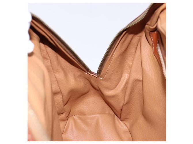 Céline Borsa a mano in tela Macadam CELINE in pelle PVC marrone oro Auth 141839 D'oro - vista 21