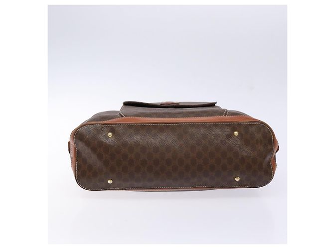 Céline Borsa a mano in tela Macadam CELINE in pelle PVC marrone oro Auth 141839 D'oro - vista 5