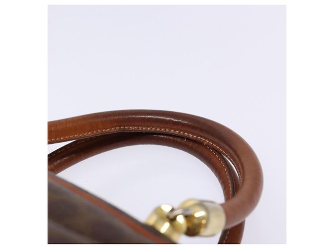 Céline Borsa a mano in tela Macadam CELINE in pelle PVC marrone oro Auth 141839 D'oro - vista 8