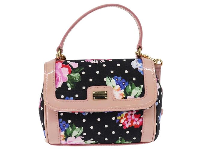 Dolce & Gabbana DOLCE&GABBANA Borsa a Mano in Tela Nera e Oro Auth BA6092 Nero D'oro - vista 13