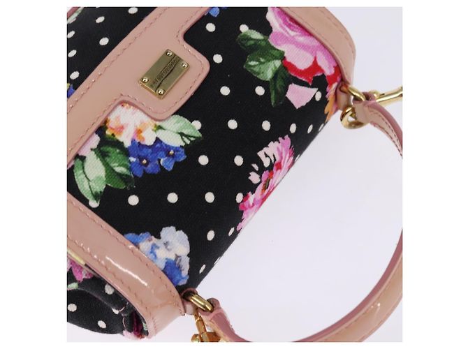 Dolce & Gabbana DOLCE&GABBANA Borsa a Mano in Tela Nera e Oro Auth BA6092 Nero D'oro - vista 6