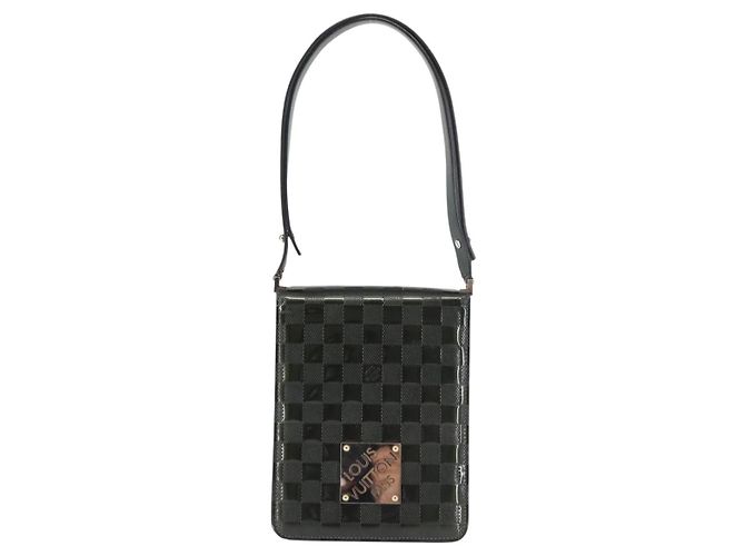 LOUIS VUITTON Sac Club Damier Vernis Vert Pétrole Bleu M92128 LV Auth BA5815 - vue 13