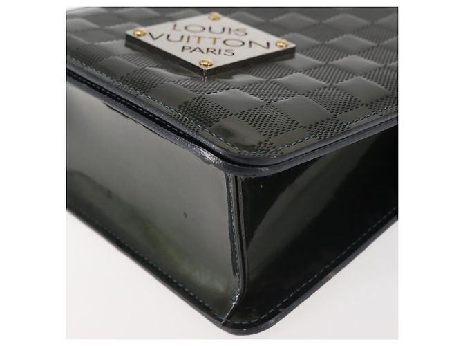 LOUIS VUITTON Sac Club Damier Vernis Vert Pétrole Bleu M92128 LV Auth BA5815 - vue 16