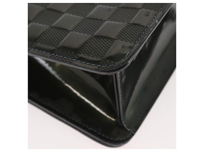 LOUIS VUITTON Sac Club Damier Vernis Vert Pétrole Bleu M92128 LV Auth BA5815 - vue 17