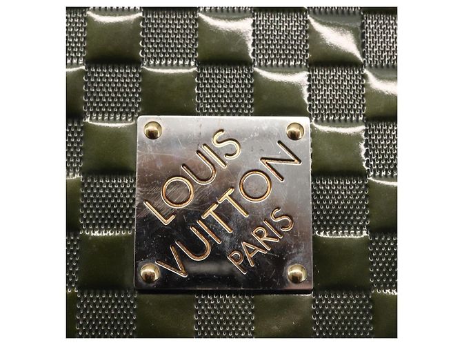 LOUIS VUITTON Sac Club Damier Vernis Vert Pétrole Bleu M92128 LV Auth BA5815 - vue 19