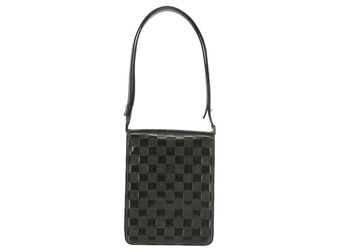 LOUIS VUITTON Sac Club Damier Vernis Vert Pétrole Bleu M92128 LV Auth BA5815 - vue 2