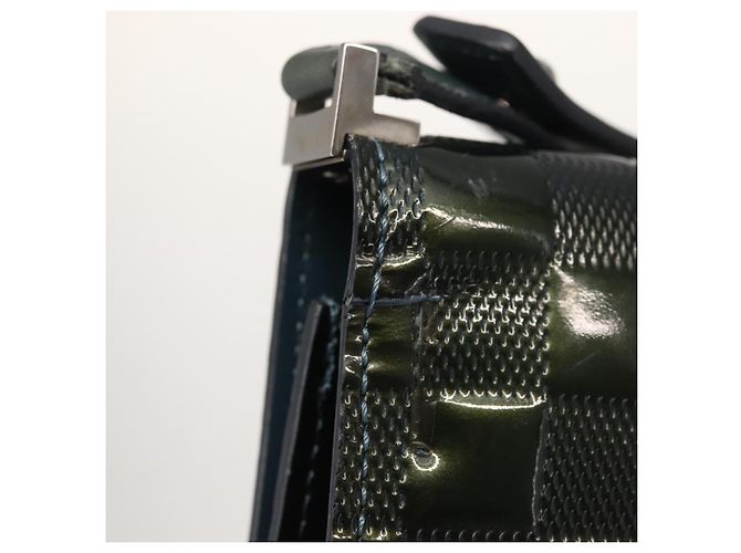 LOUIS VUITTON Sac Club Damier Vernis Vert Pétrole Bleu M92128 LV Auth BA5815 - vue 20