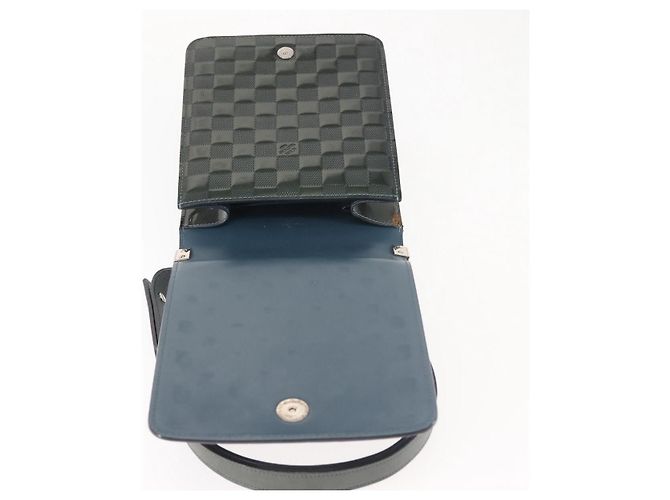 LOUIS VUITTON Sac Club Damier Vernis Vert Pétrole Bleu M92128 LV Auth BA5815 - vue 21