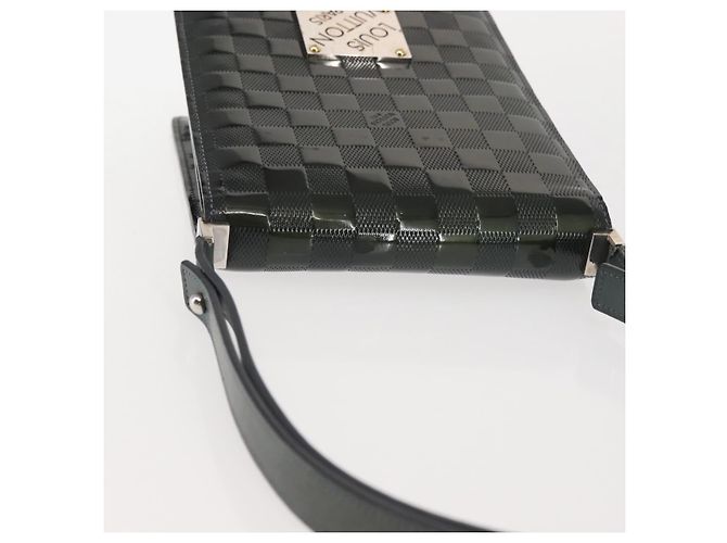 LOUIS VUITTON Sac Club Damier Vernis Vert Pétrole Bleu M92128 LV Auth BA5815 - vue 6
