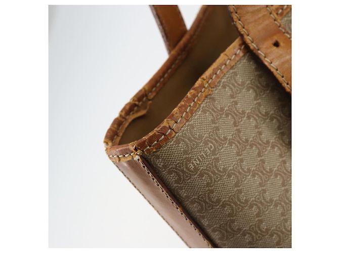 Céline CELINE Macadam Canvas Tote Bag PVC Beige Gold Auth bs29412 Golden - Ansicht 10