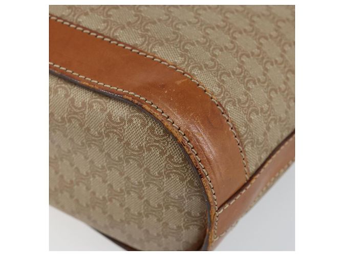 Céline CELINE Macadam Canvas Tote Bag PVC Beige Gold Auth bs29412 Golden - Ansicht 15