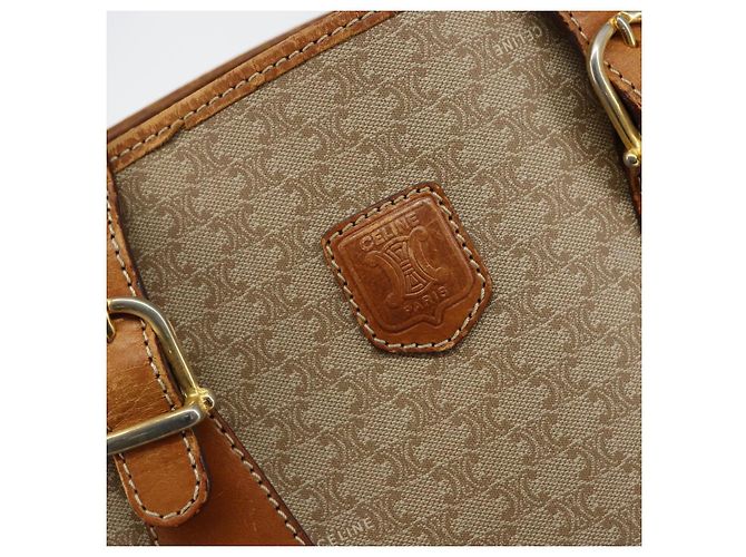 Céline CELINE Macadam Canvas Tote Bag PVC Beige Gold Auth bs29412 Golden - Ansicht 18