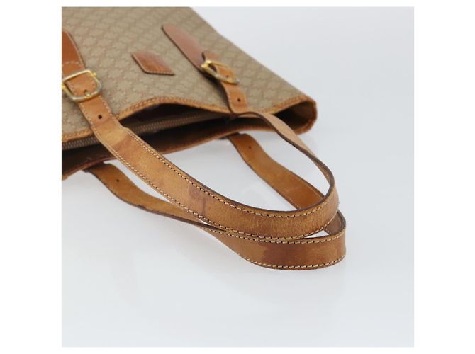 Céline CELINE Macadam Canvas Tote Bag PVC Beige Gold Auth bs29412 Golden - Ansicht 7