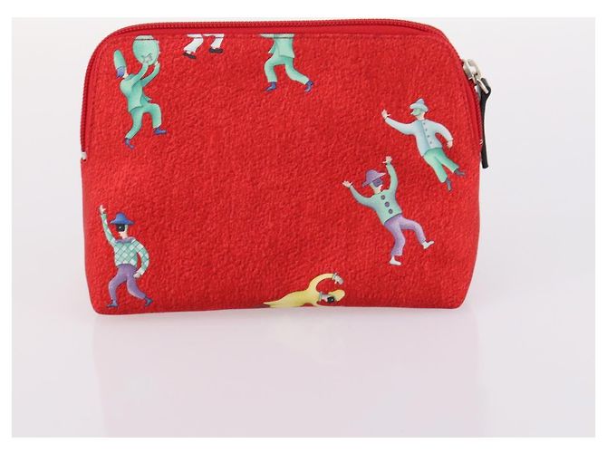 Bulgari Pochette BVLGARI Nylon 2Set Rosso Verde Auth bs29017 - vista 10