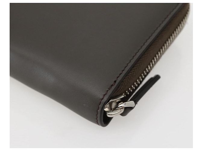 FENDI Hypnotize Lange Geldbörse aus Leder Grau Authentisch 142443M Braun - Ansicht 16