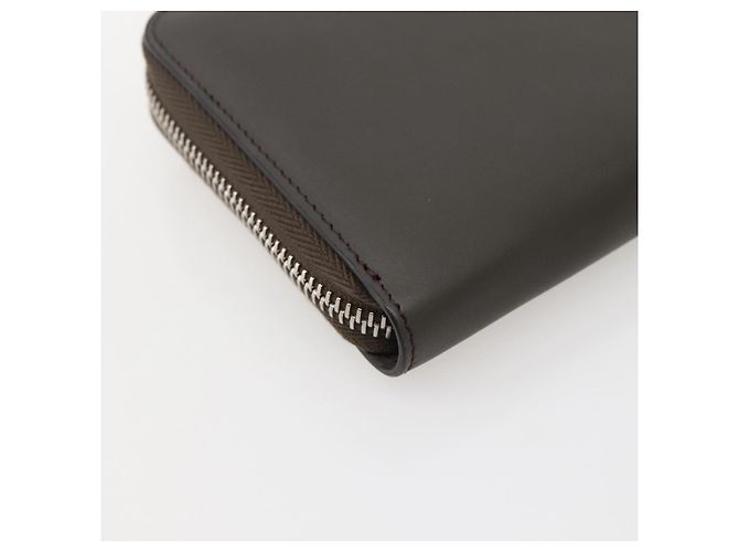 FENDI Hypnotize Lange Geldbörse aus Leder Grau Authentisch 142443M Braun - Ansicht 17