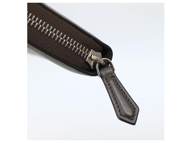 FENDI Hypnotize Lange Geldbörse aus Leder Grau Authentisch 142443M Braun - Ansicht 7