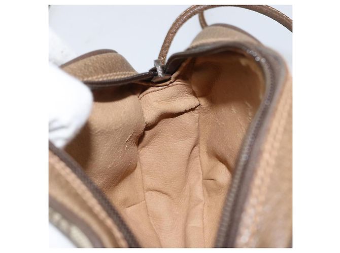 Borsa Sherry Line GG Supreme Web di GUCCI in PVC Beige e Oro 89 02 066 Auth 142438 D'oro - vista 19