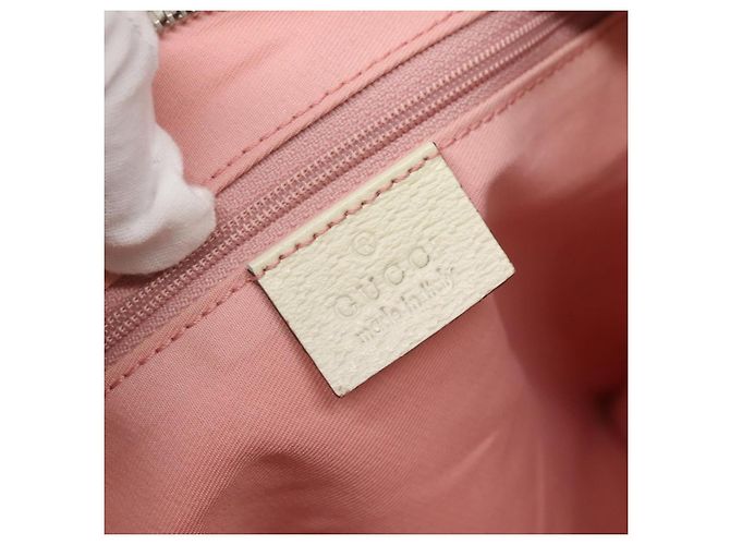Borsa Tote GG Canvas Sherry Line Gucci Rosa Argento 145809 Auth 141943 - vista 18