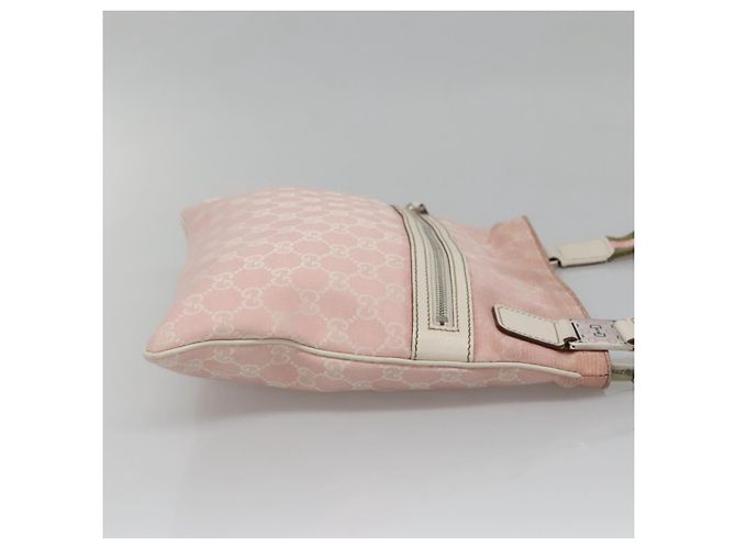 Borsa Tote GG Canvas Sherry Line Gucci Rosa Argento 145809 Auth 141943 - vista 4