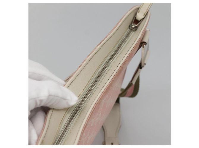 Borsa Tote GG Canvas Sherry Line Gucci Rosa Argento 145809 Auth 141943 - vista 6