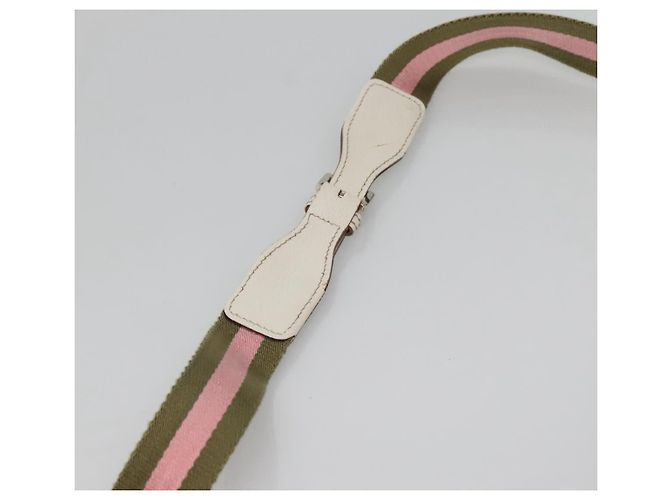 Borsa Tote GG Canvas Sherry Line Gucci Rosa Argento 145809 Auth 141943 - vista 8