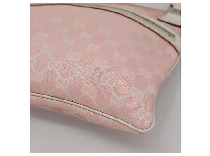 Borsa Tote GG Canvas Sherry Line Gucci Rosa Argento 145809 Auth 141943 - vista 9