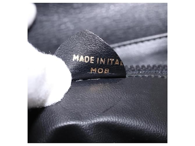 Céline Borsa a Spalla in Pelle Nera e Oro Auth BA5688 Nero D'oro - vista 12