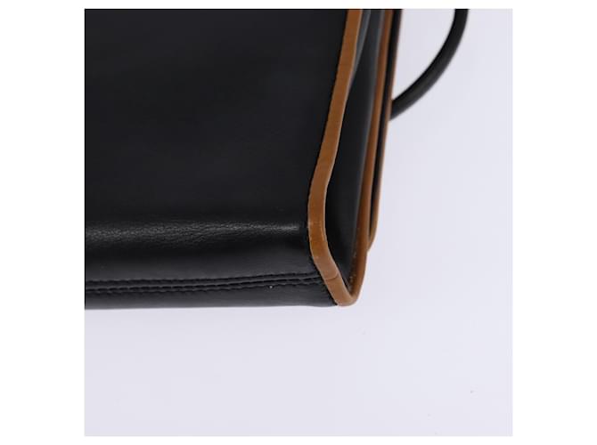 Céline Borsa a Spalla in Pelle Nera e Oro Auth BA5688 Nero D'oro - vista 17