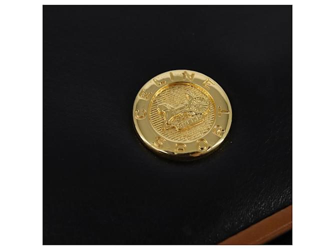 Céline Borsa a Spalla in Pelle Nera e Oro Auth BA5688 Nero D'oro - vista 18