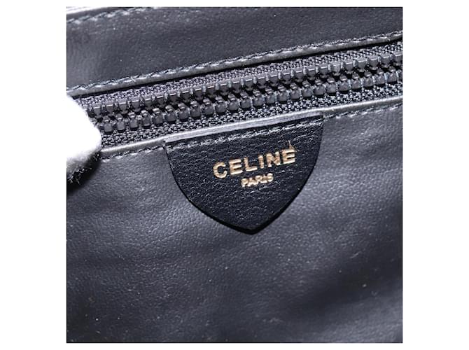 Céline Borsa a Spalla in Pelle Nera e Oro Auth BA5688 Nero D'oro - vista 19